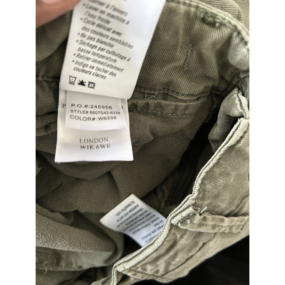 PAIGE Carly 27 Wide Leg Weekender Pant Vintage Ivy Green High Rise Utility Cargo - Picture 9 of 9